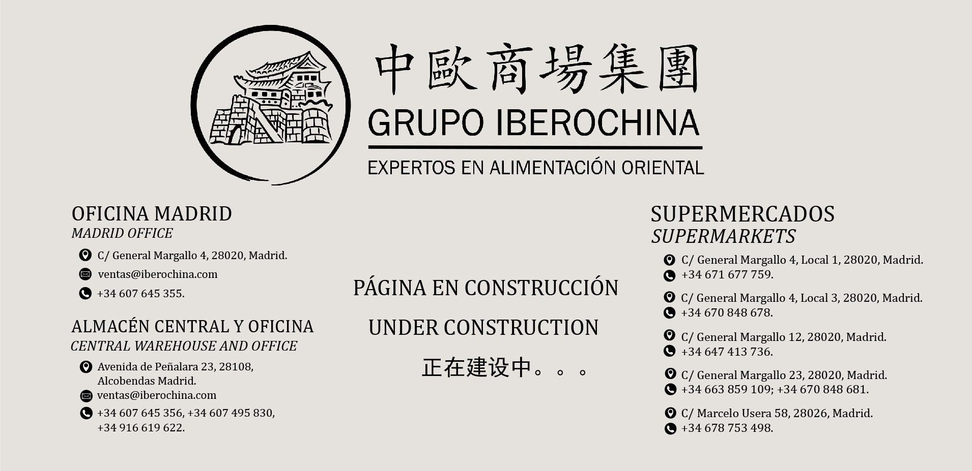 Iberochina en construcción