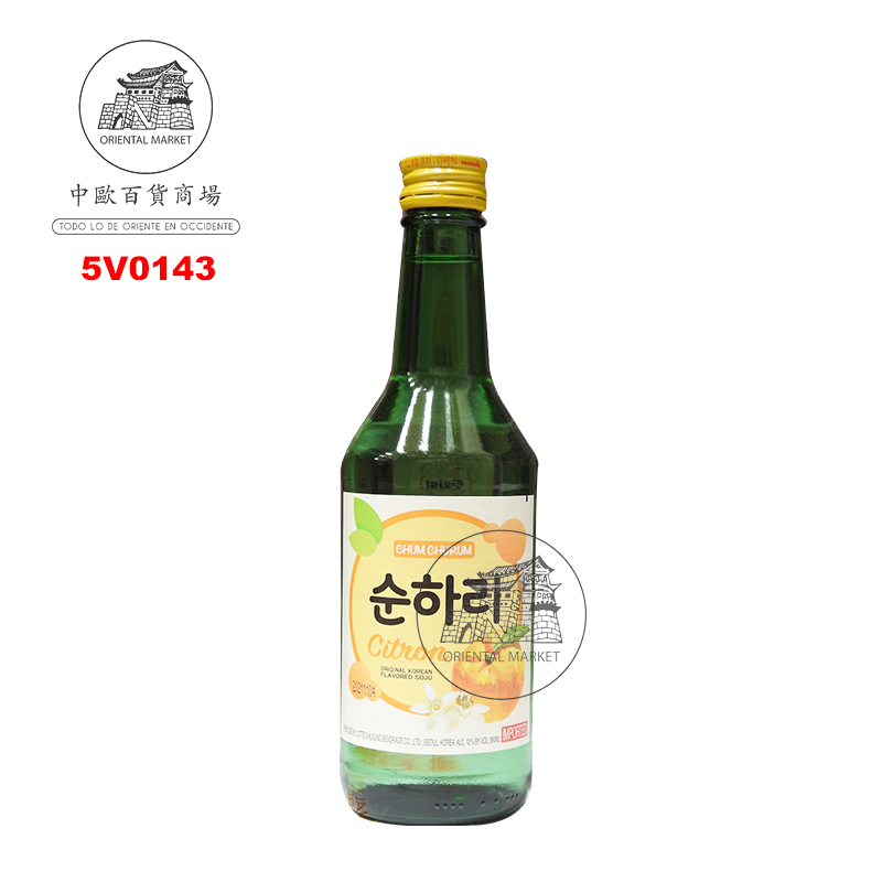 VINO DE ARROZ SOJU CITRON (12%) *LOTTE* 韩国烧酒柚子味 350ml/20