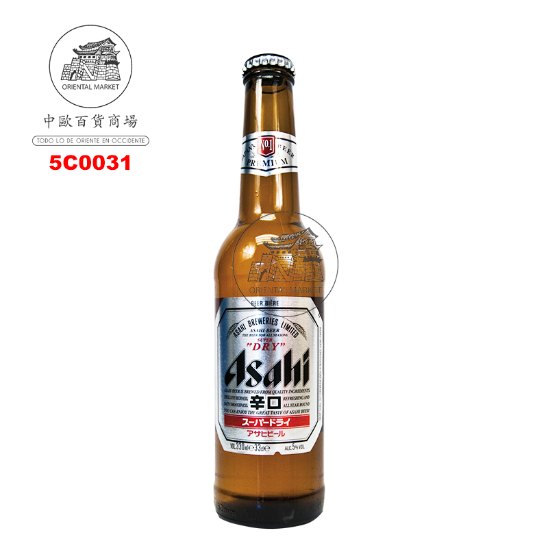 CERVEZA (5,2%) JAPONESA *ASAHI* 朝日辛口啤酒 330ml/24