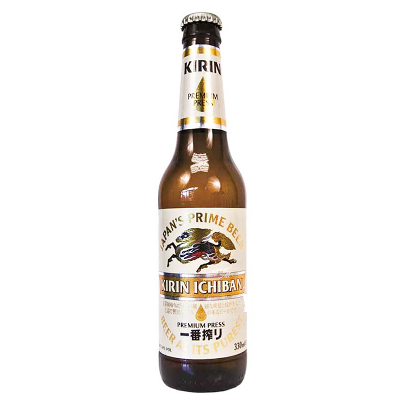 CERVEZA (5%) JAPONESA *KIRIN ICHIBAN* 麒麟一番榨啤酒 330ml/24