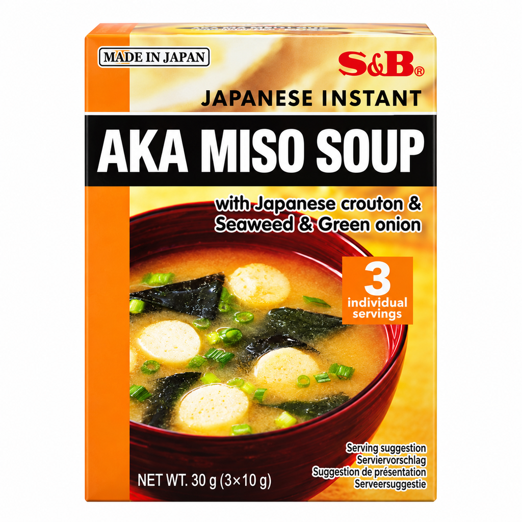 SOPA MISO ROJO (AKA)*S&B* 日本红味噌汤包 30g/24