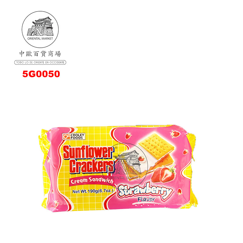 GALLETA SABOR FRESA *SUNFLOWER* 菲草莓饼干 190g/42