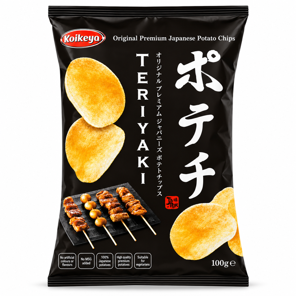 [500990/5C0772] CHIPS SABOR TERIYAKI POTECHI *KOIKEYA* 日本照烧味薯片 100g/12