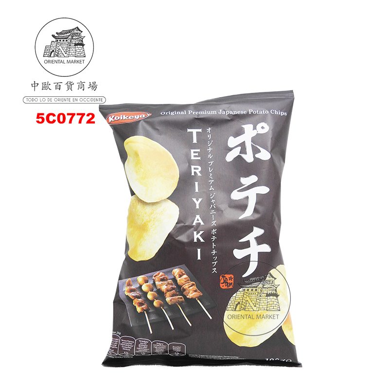 [500990/5C0772] CHIPS SABOR TERIYAKI POTECHI *KOIKEYA* 日本照烧味薯片 100g/12