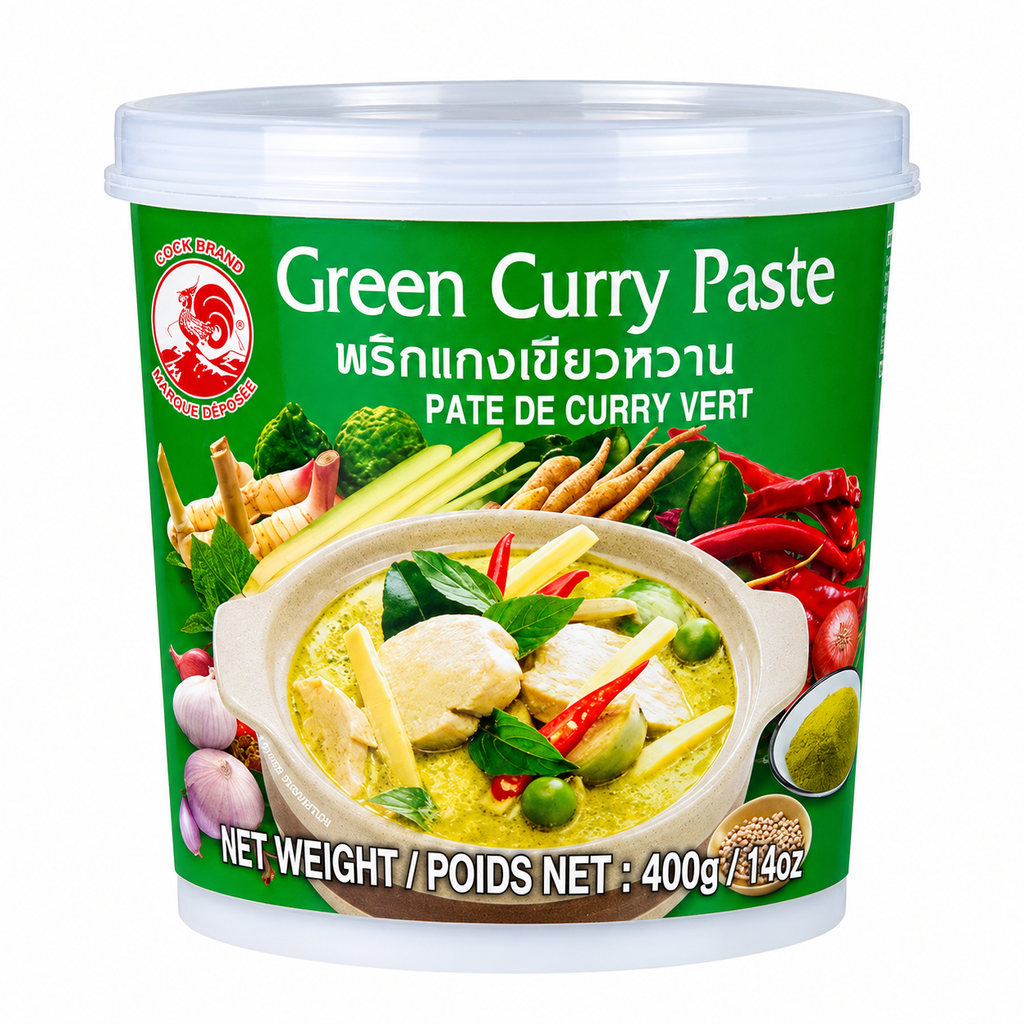 [501402/5P0004] PASTA CURRY VERDE *COCK* 鸡标绿咖哩酱 400g/24