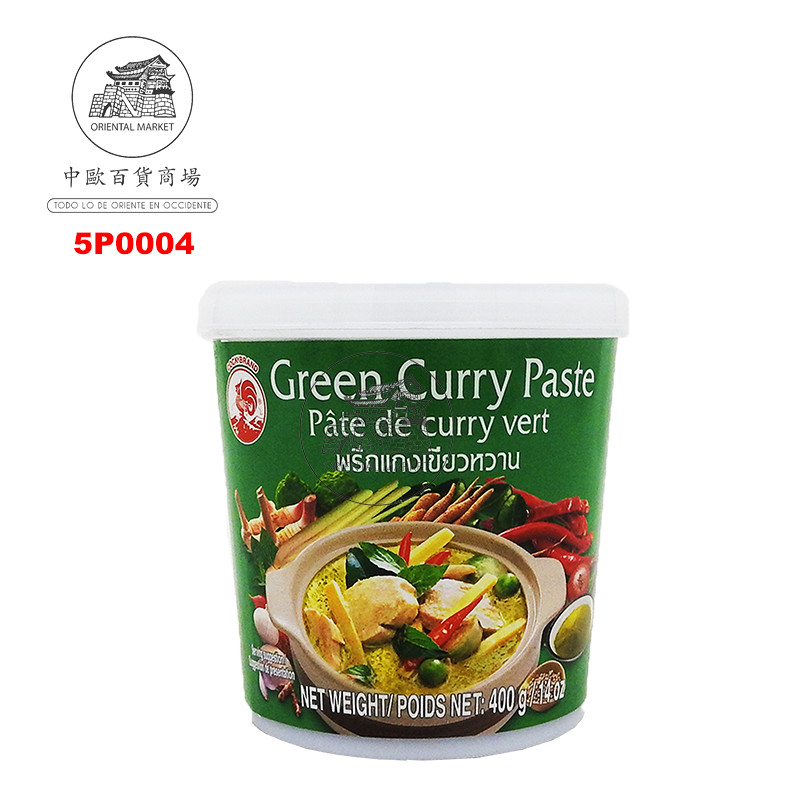 [501402/5P0004] PASTA CURRY VERDE *COCK* 鸡标绿咖哩酱 400g/24