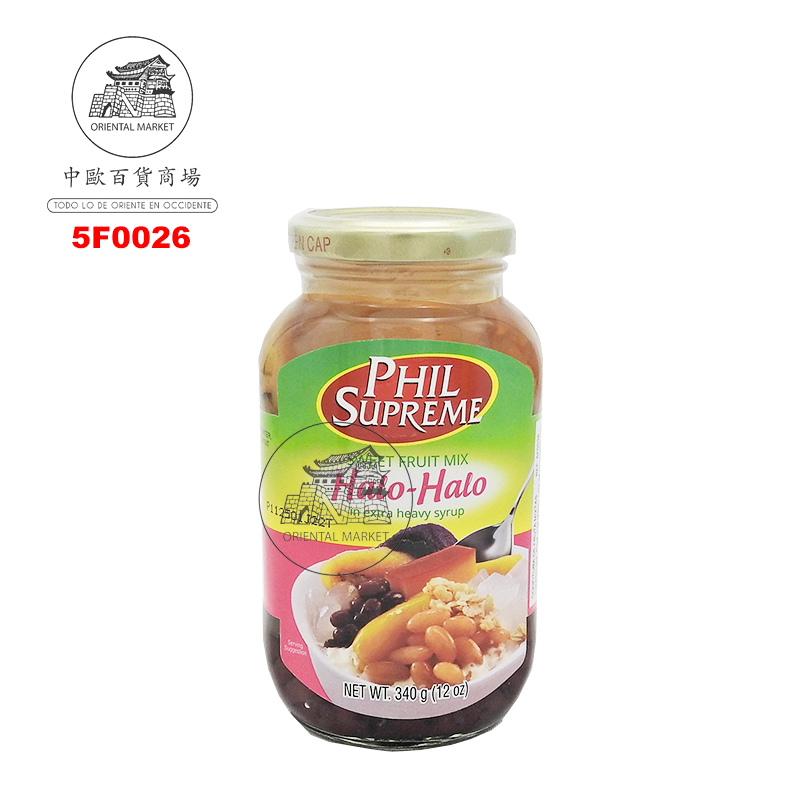 FRUTA MIXTA HALO-HALO *PHIL SUPREME* 菲式什锦水果罐头 340g/12