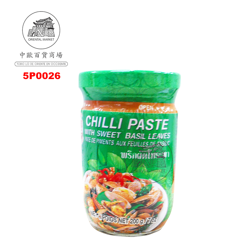 [501340/5P0026] PASTA CHILI ALBAHACA *COCK* 鸡标金不换辣酱 200g/24