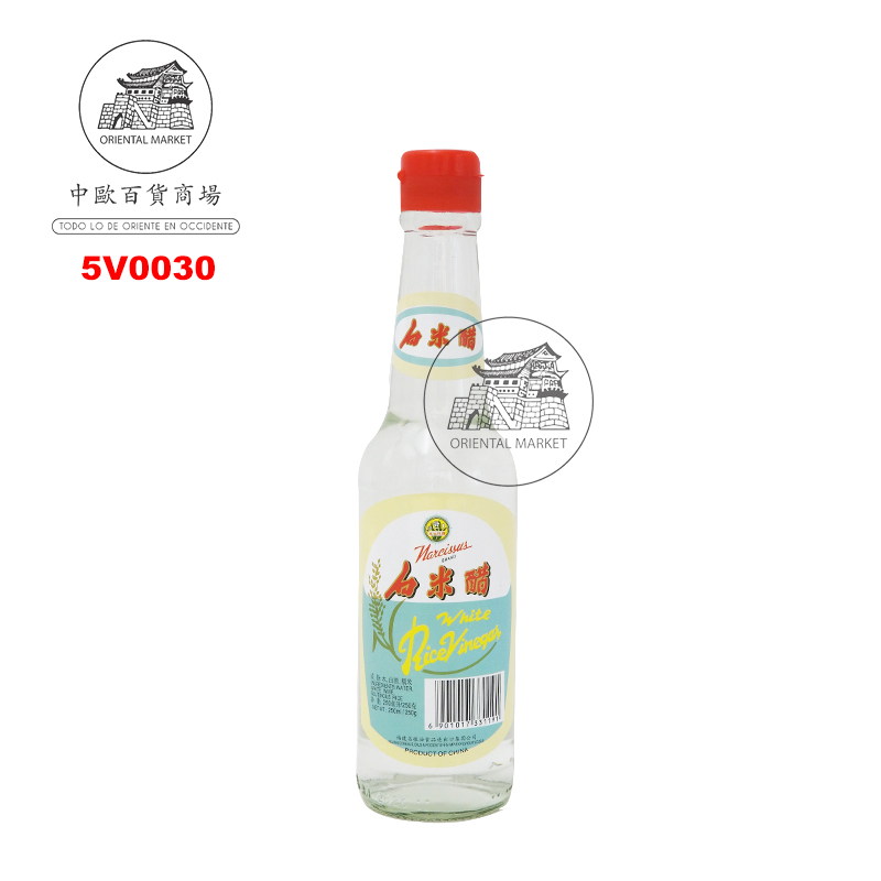 VINAGRE DE VINO BLANCO Y ARROZ *NARCISSUS* 水仙花牌白米醋 250ML/24