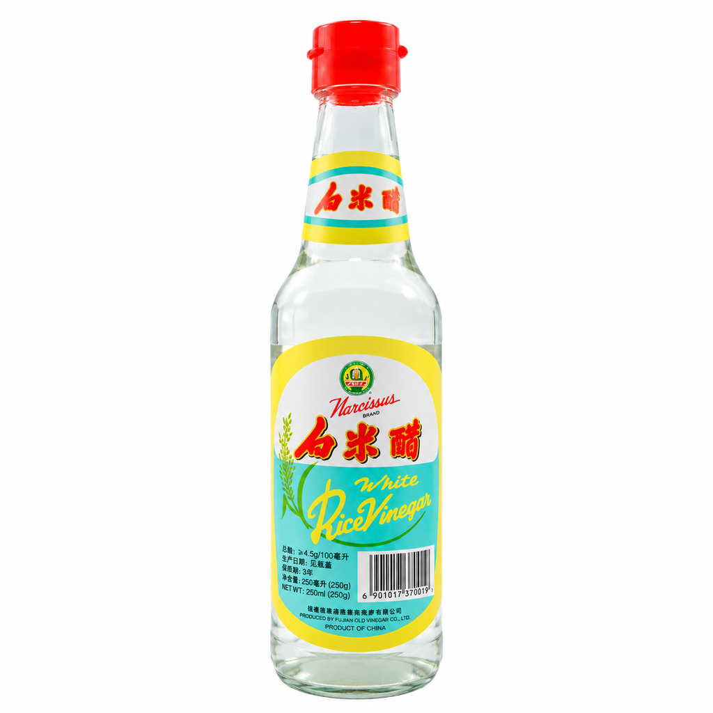 [501022/5V0030] VINAGRE DE VINO BLANCO Y ARROZ *NARCISSUS* 水仙花牌白米醋 250ML/24