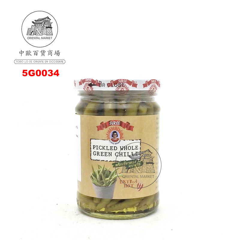 GUINDILLA VERDE ENCURTIDA *SUREE* 素丽醋青辣椒 227g/24