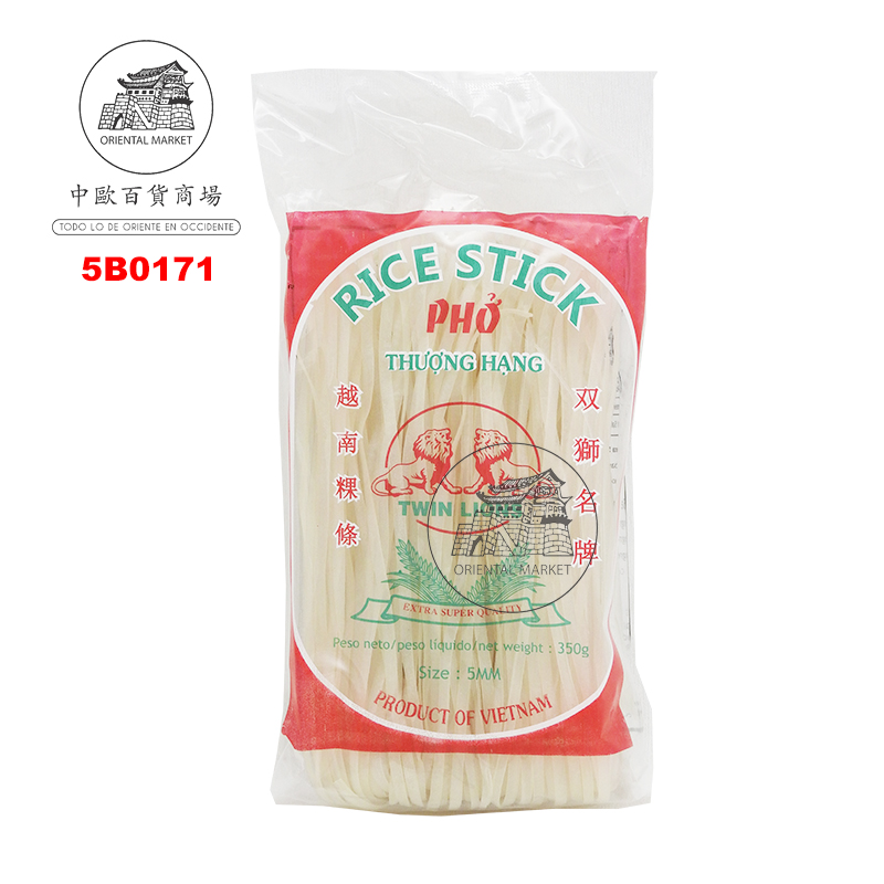 BARRITA ARROZ L (5mm) *TWIN LION* 双狮粿条 350g/30
