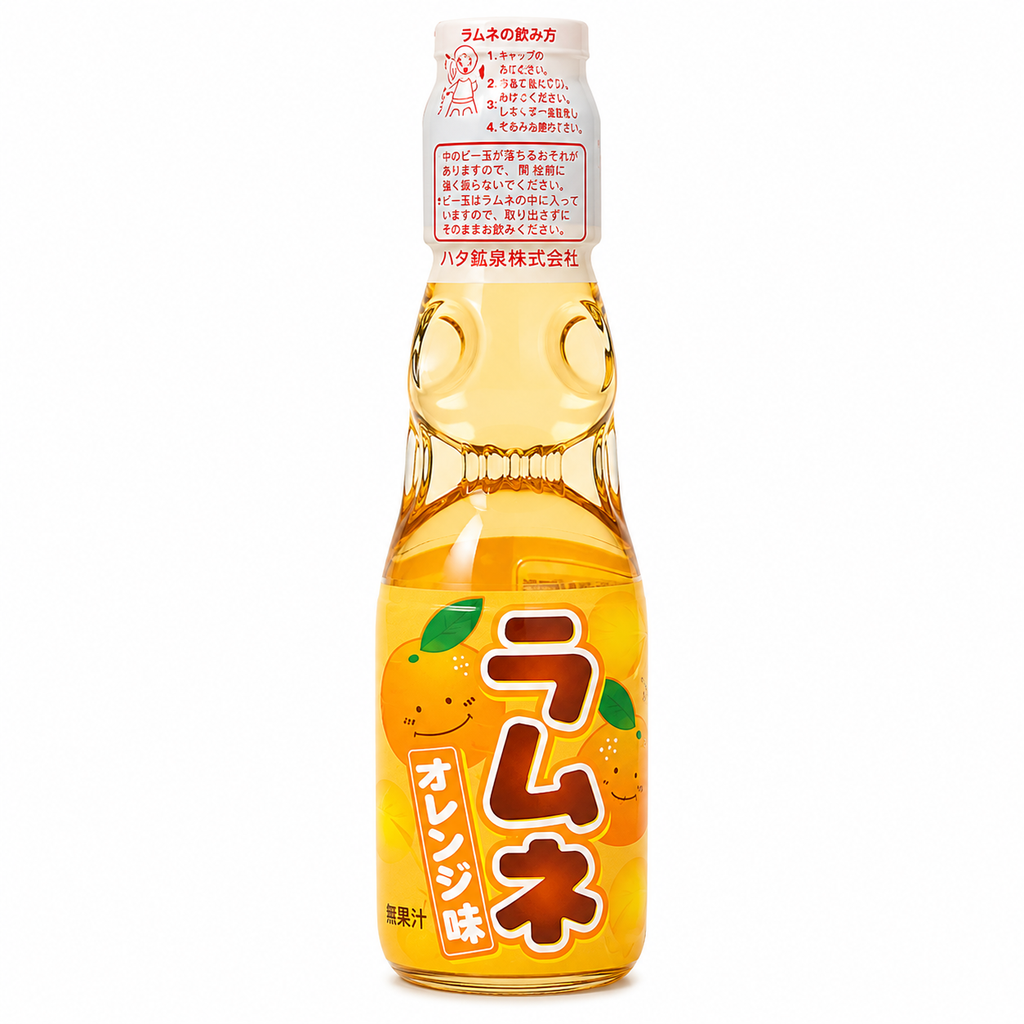 BEBIDA GASEOSA NARANJA *RAMUNEML* 日本橘子弹珠气泡饮料 200ml/30