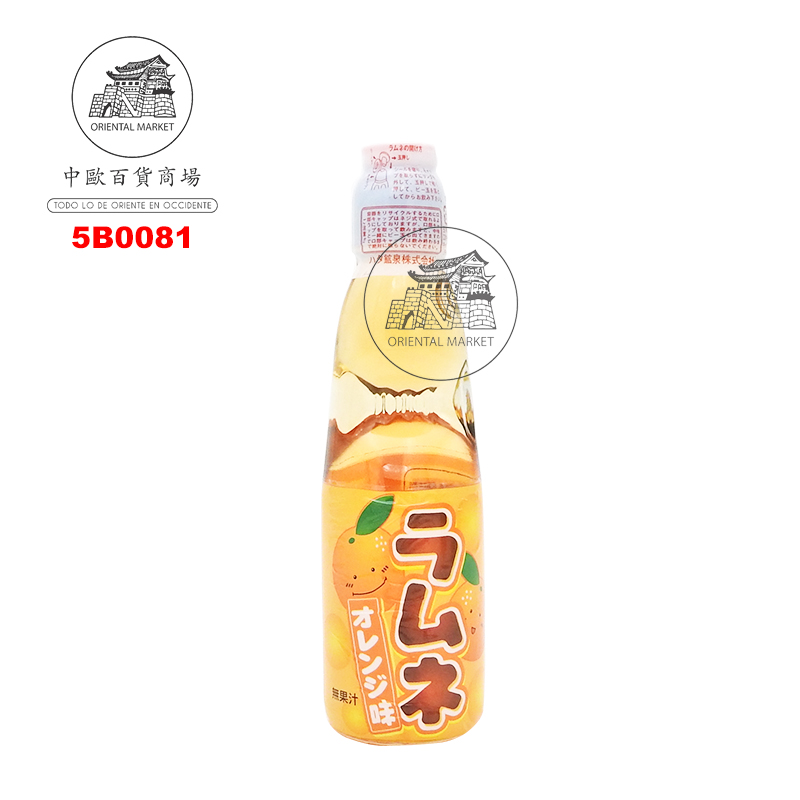 BEBIDA GASEOSA NARANJA *RAMUNEML* 日本橘子弹珠气泡饮料 200ml/30