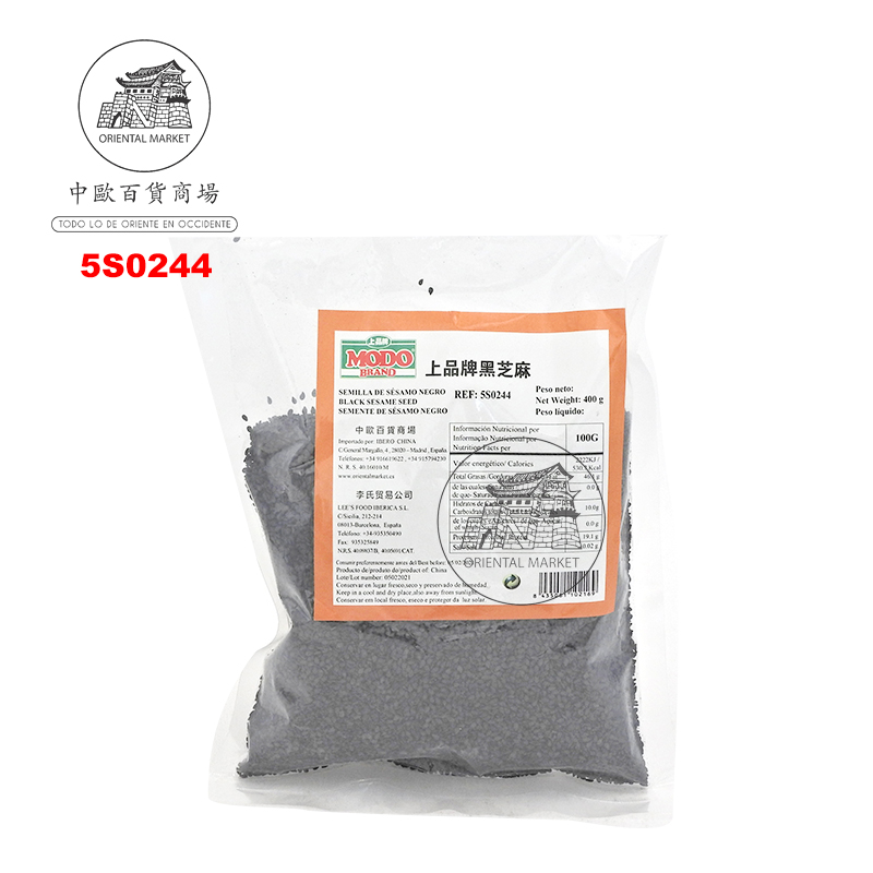SESAMO NEGRO *MODO* 上品纯黑芝麻 400g/30