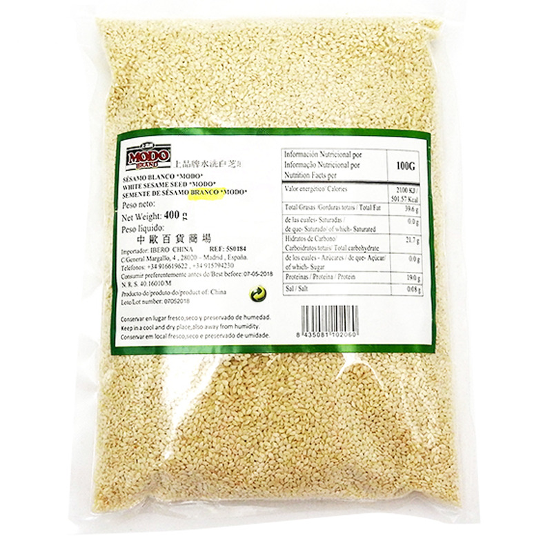 [502696/5S0184] SESAMO BLANCO *MODO* 上品纯白芝麻 400g/30
