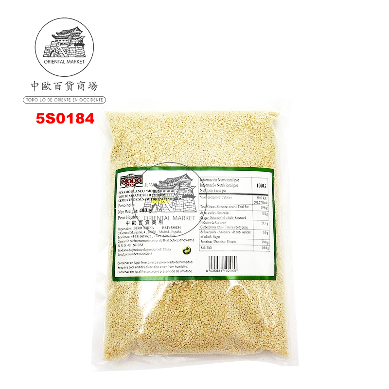 SESAMO BLANCO *MODO* 上品牌纯白芝麻水洗 400g/30