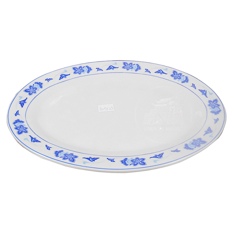 [900602/605123] PLATO  瓷蓝荷彩长盘(29cm)