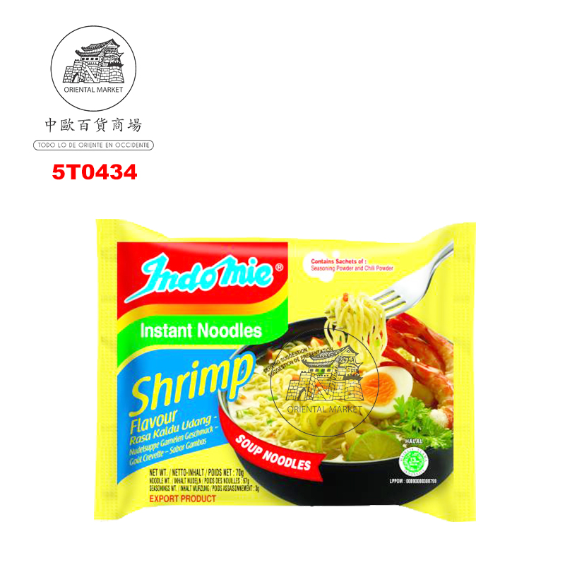 FIDEO INSTANTANEO GAMBAS *INDOMIE* 虾仁味营多面 70g/40