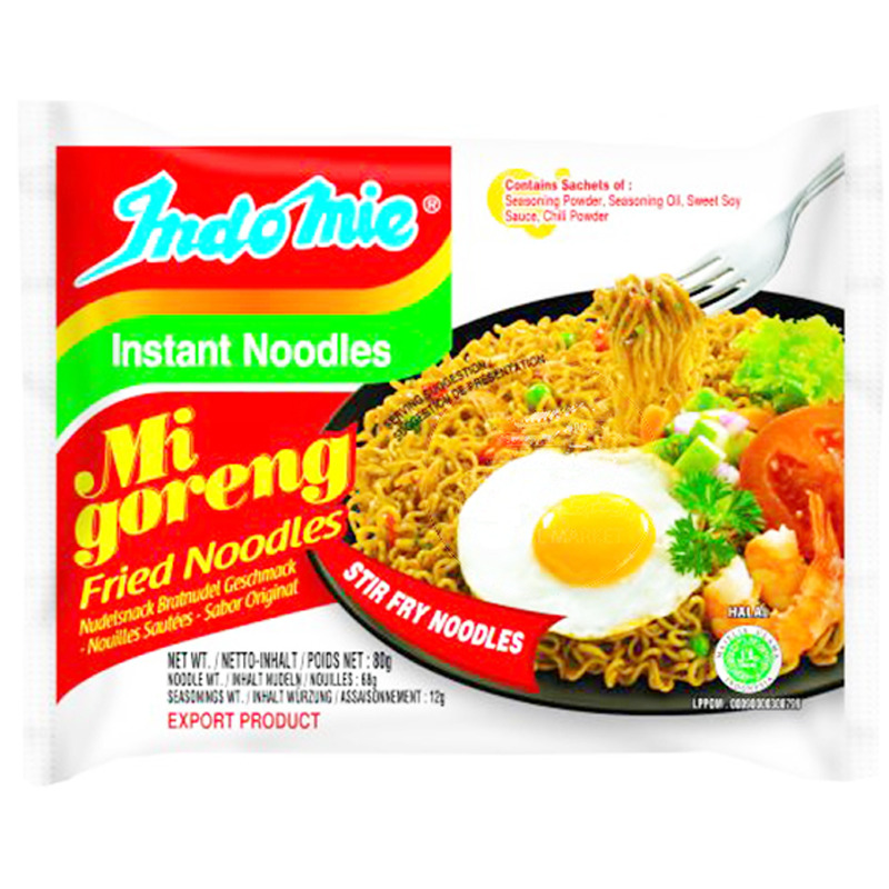 [502030/5T0431] FIDEO INSTANTANEO MI GORENG *INDOMIE* 原味酱拌营多面 80g/40