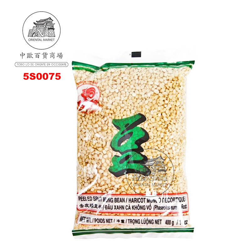 SOJA VERDE PELADA *COCK* 鸡标去皮绿豆 400g/50