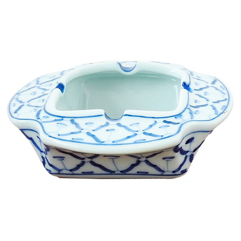 [772711/PA0960] CENICERO AZUL    泰蓝瓷带柄烟灰缸 60(45X45X40)