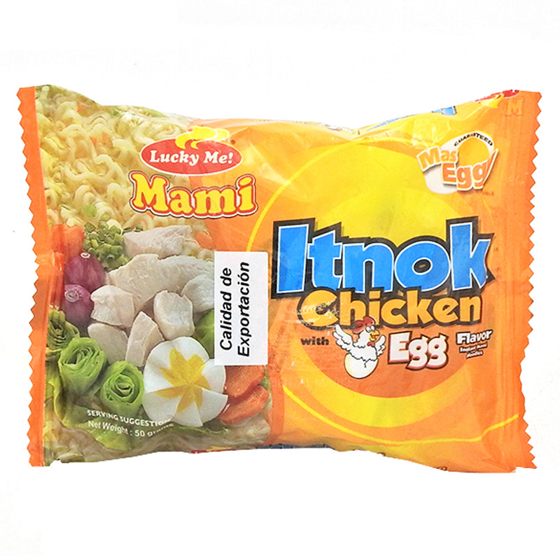 [502282/5T0128] NOODLE POLLO HUEVO *LUCKY ME* 鸡肉加蛋袋面 50g/72