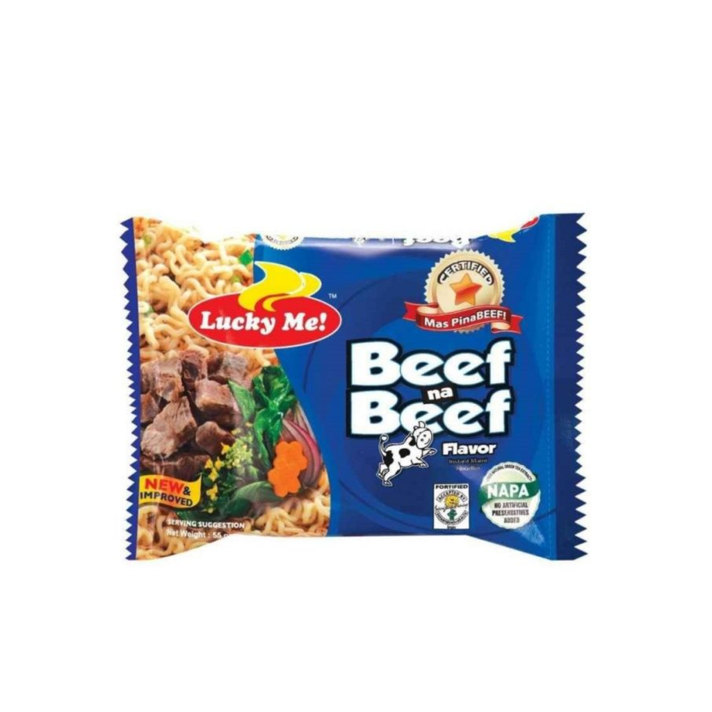 NOODLE TERNERA *LUCKY ME* 牛肉袋面 55g/72