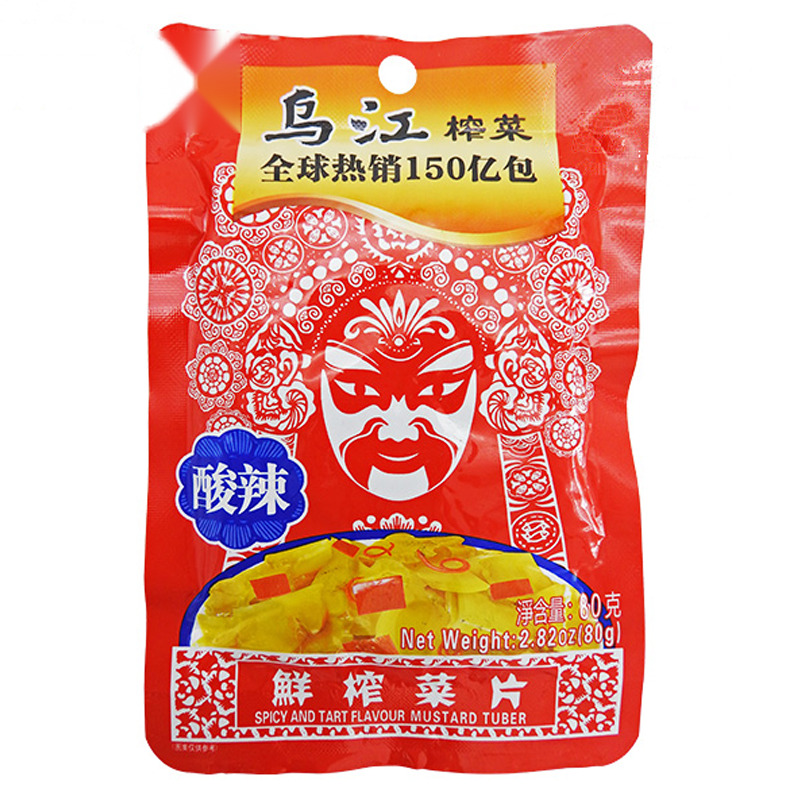 [501223/610170] MOSTAZA AGRIPICANTE(AGRIPICANTE) *WUJIANG* 乌江酸辣鲜榨菜片 80g/100