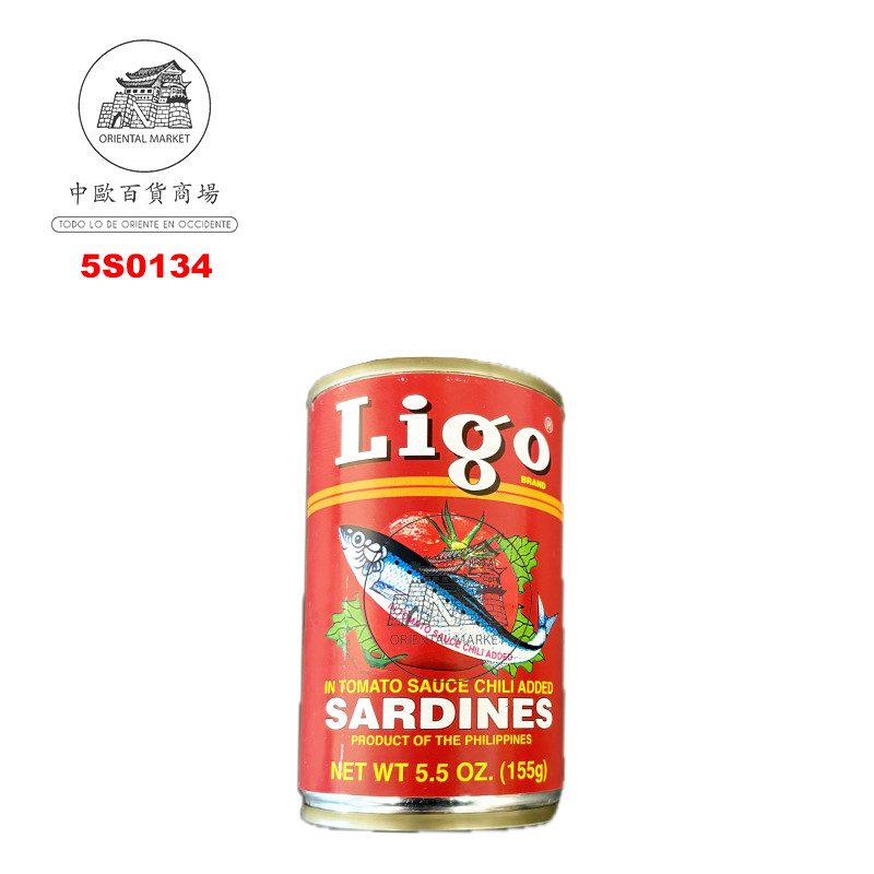 SARDINA TOMATE PICANTE  (ROJO)*LIGO* 菲辣番茄砂丁鱼 155g/100