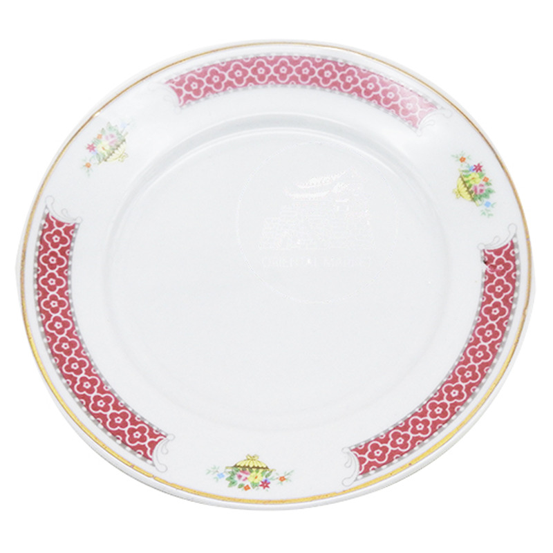 [900720/409061] PLATO REDONDO  瓷金红花圆盘 6(15cm)