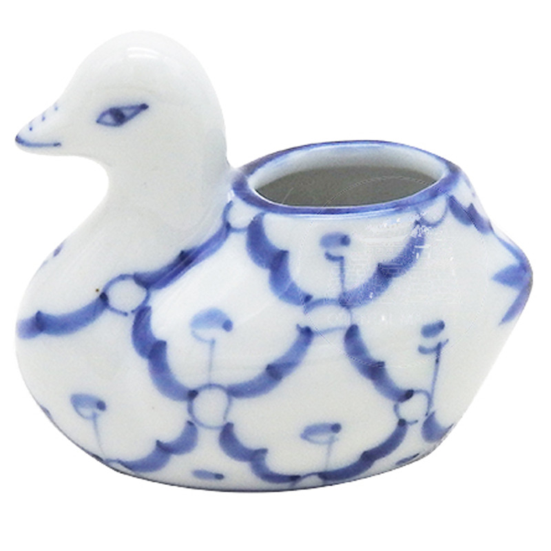 [900909/PA0380] ASIDERO SERVILLETA PATO  泰蓝瓷鸭型牙签筒 (3.5x6.8cm)/200