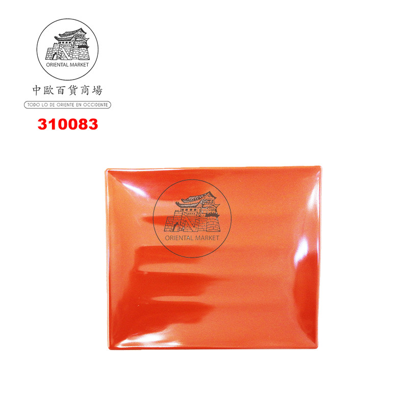 PLATO RECTAN *JS* 塑红黑长方盘 /48