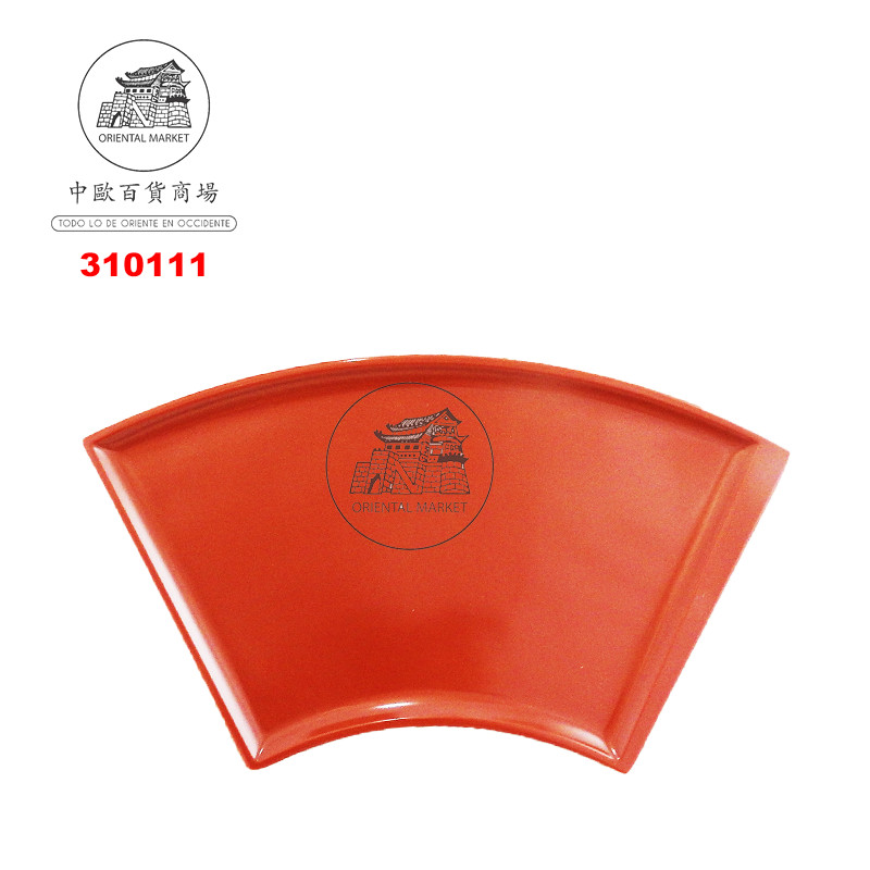 PLATO ABANICO *塑红黑11* 扇形盘 8u/8 (283X166MM)