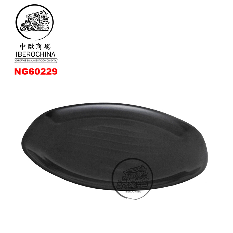 PLATO RECTA *6022-9* 塑黑色大長判皿  23X18cm/96