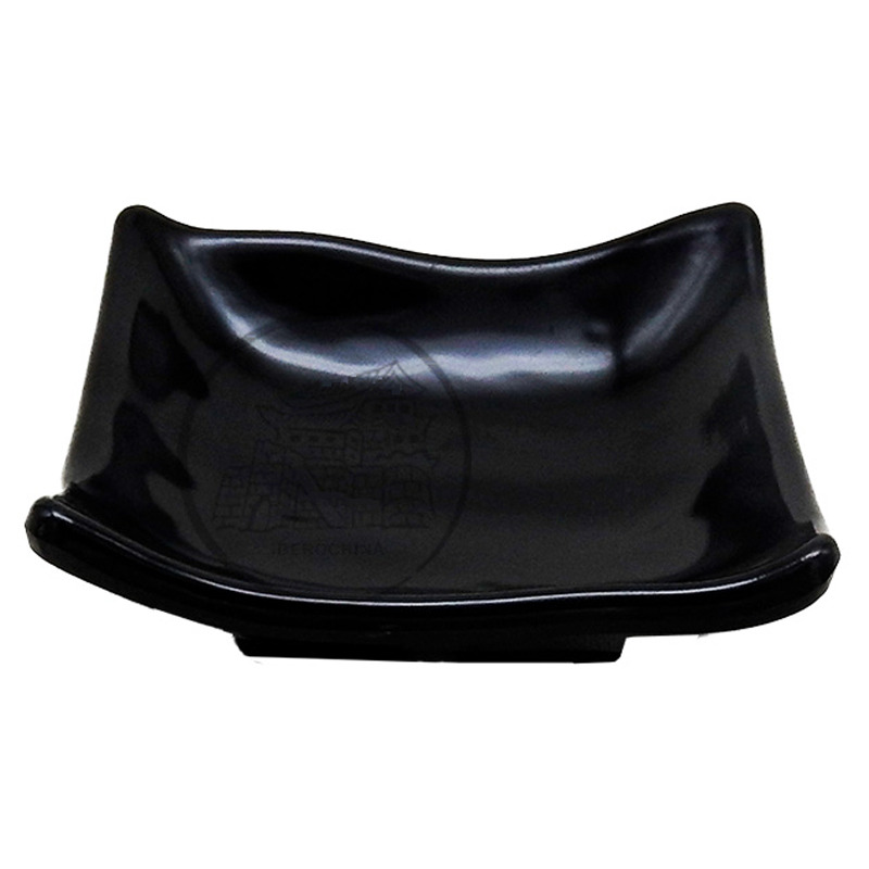[900895/NG8025] PLATO CUADRADO PARA SALSA *8025* 黑色四角沾酱碟 10cm/192
