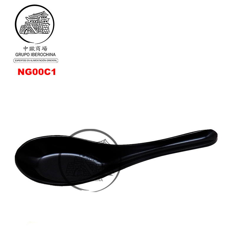 CUCHARA NEGRA PLASTICO 塑黑色汤匙 /1200