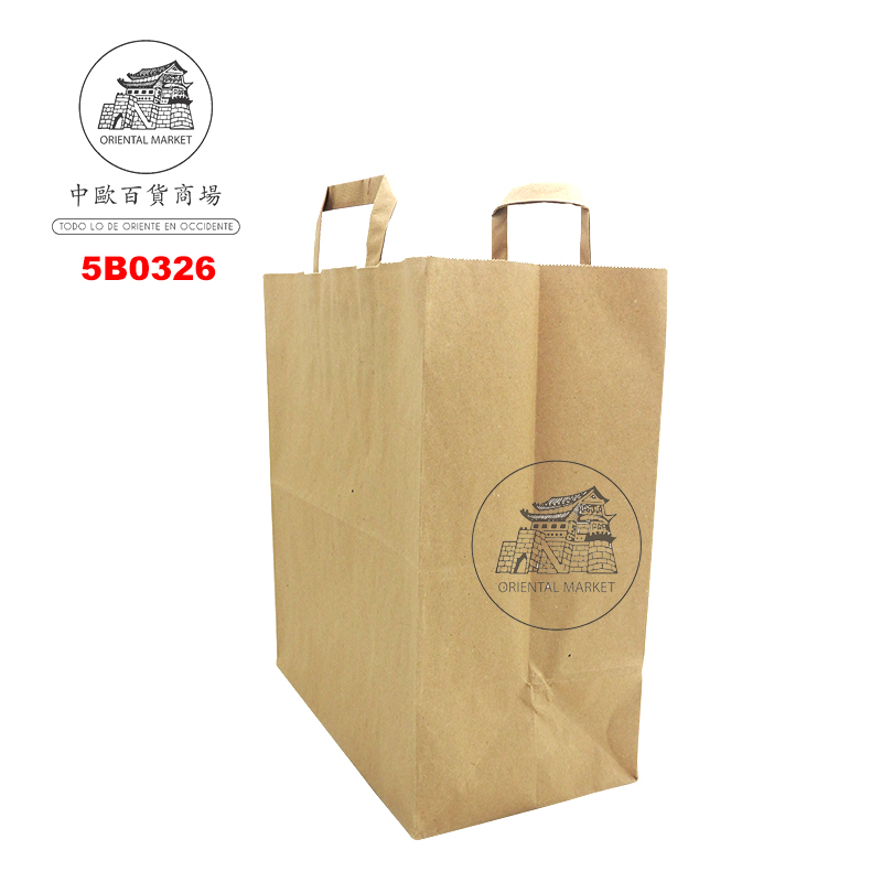 BOLSA PAPEL SIN DISEÑO 牛皮纸外卖袋 (30x33x16.5cm)/50u/6