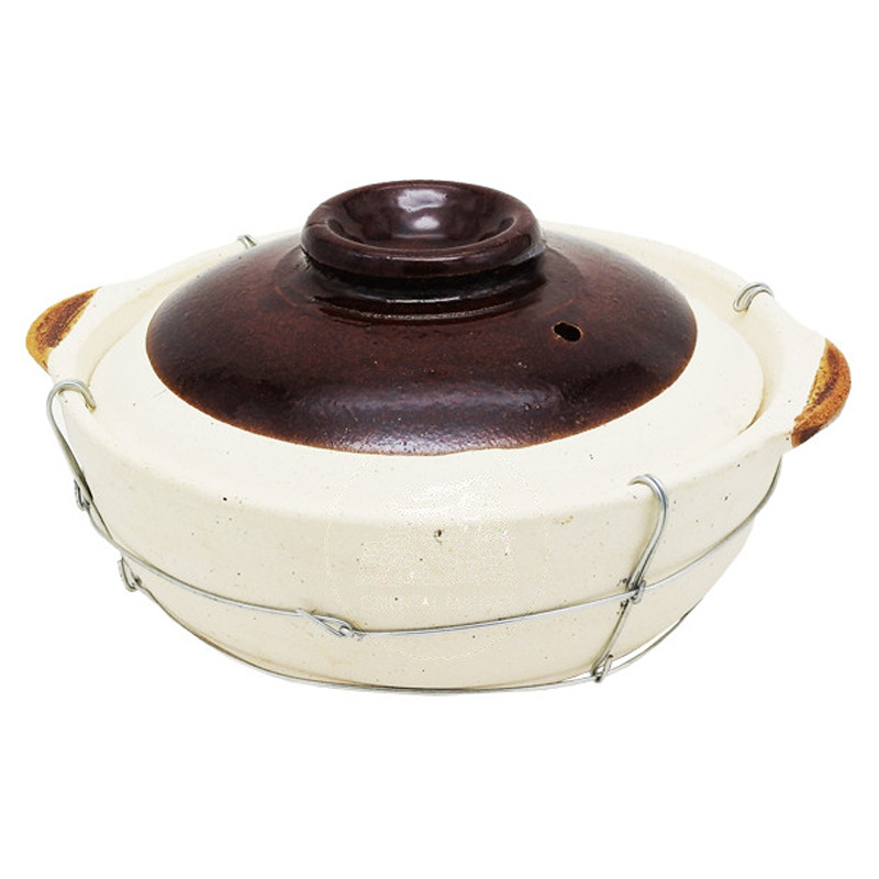 [900271/5C0126] CAZUELA BARRO ALAMBRE 圆底带铁丝沙煲 16cm/24