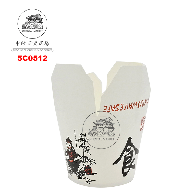ENVASE CHINA FOOD (大)食字外卖纸杯 750ml/500u/1