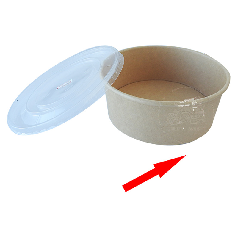 [900198/5E0228] ENVASE PAPEL 牛皮纸(圆)外卖盒 (165x144x65mm)/1100ml/300u/1