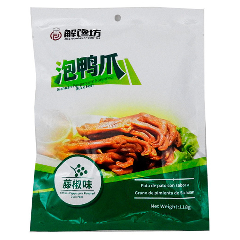 [502373/5P0842] PATAS DE PATO MARINADAS CON PIMIENTA *JIECHANFANG* 解馋坊藤椒味鸭爪 118g/24