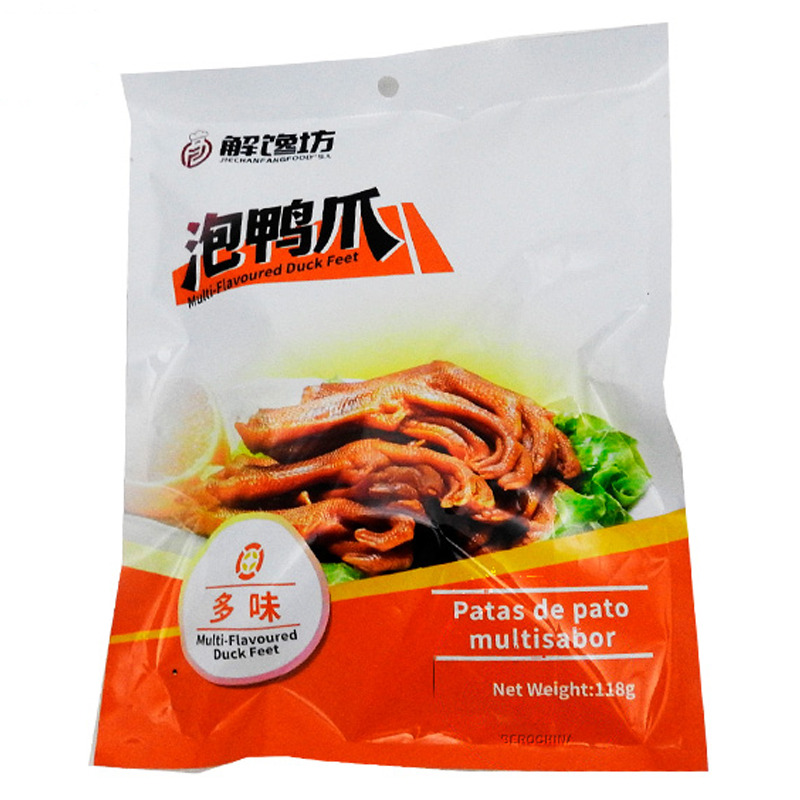 [502370/5P0840] PATAS DE PATO MARINADA MULTISABOR *JIECHANFANG* 解馋坊多味鸭爪118g/24