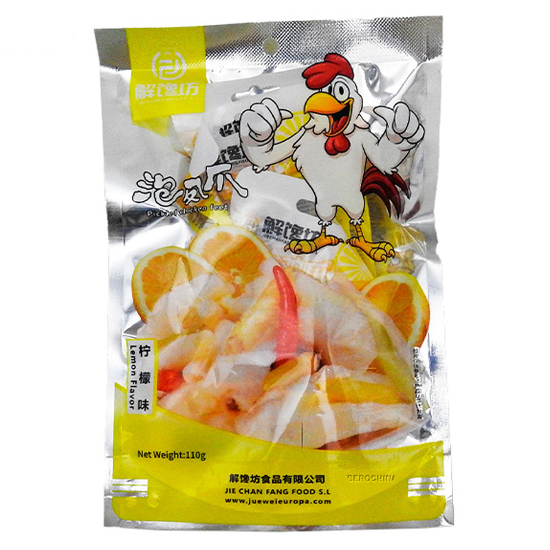 [502378/5P0837] PATAS DE POLLO SABOR LIMÓN *JIECHANFANG* 柠檬味鸡爪 110g/24