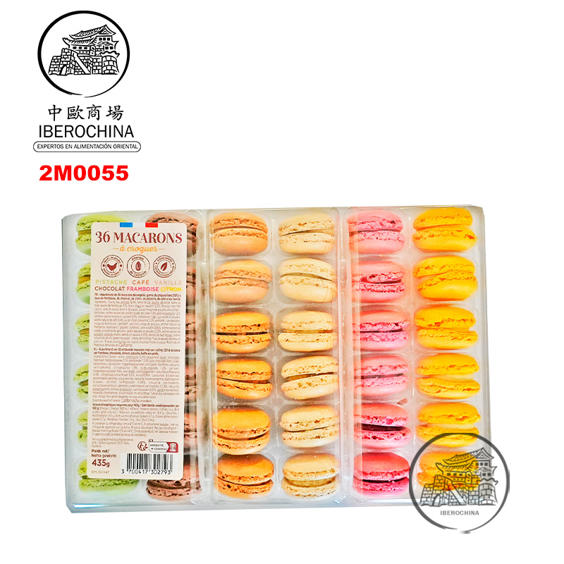 MACARON 6 SABORES CONGELADO *AJINOMOTO* 冻马卡龙综合口味 435g/36u/6