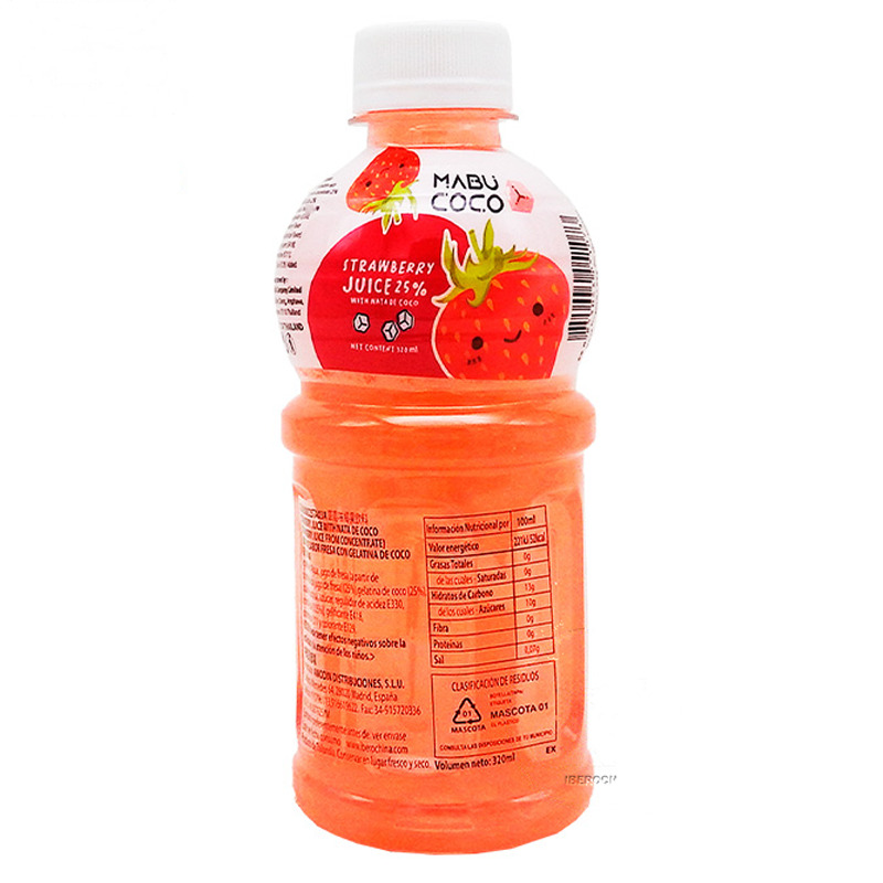 [501716/5B0848] BEBIDA FRESA NATA COCO (MABU COCO) 草莓味椰果饮料 320ml/24