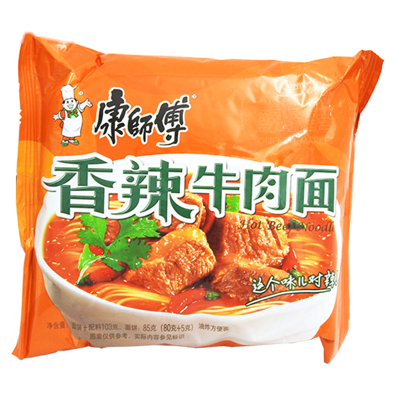 [502063/5T0045] FIDEO TERNERA PICANTE *KANGSHIFU* 康师傅香辣牛肉袋面 104g/24