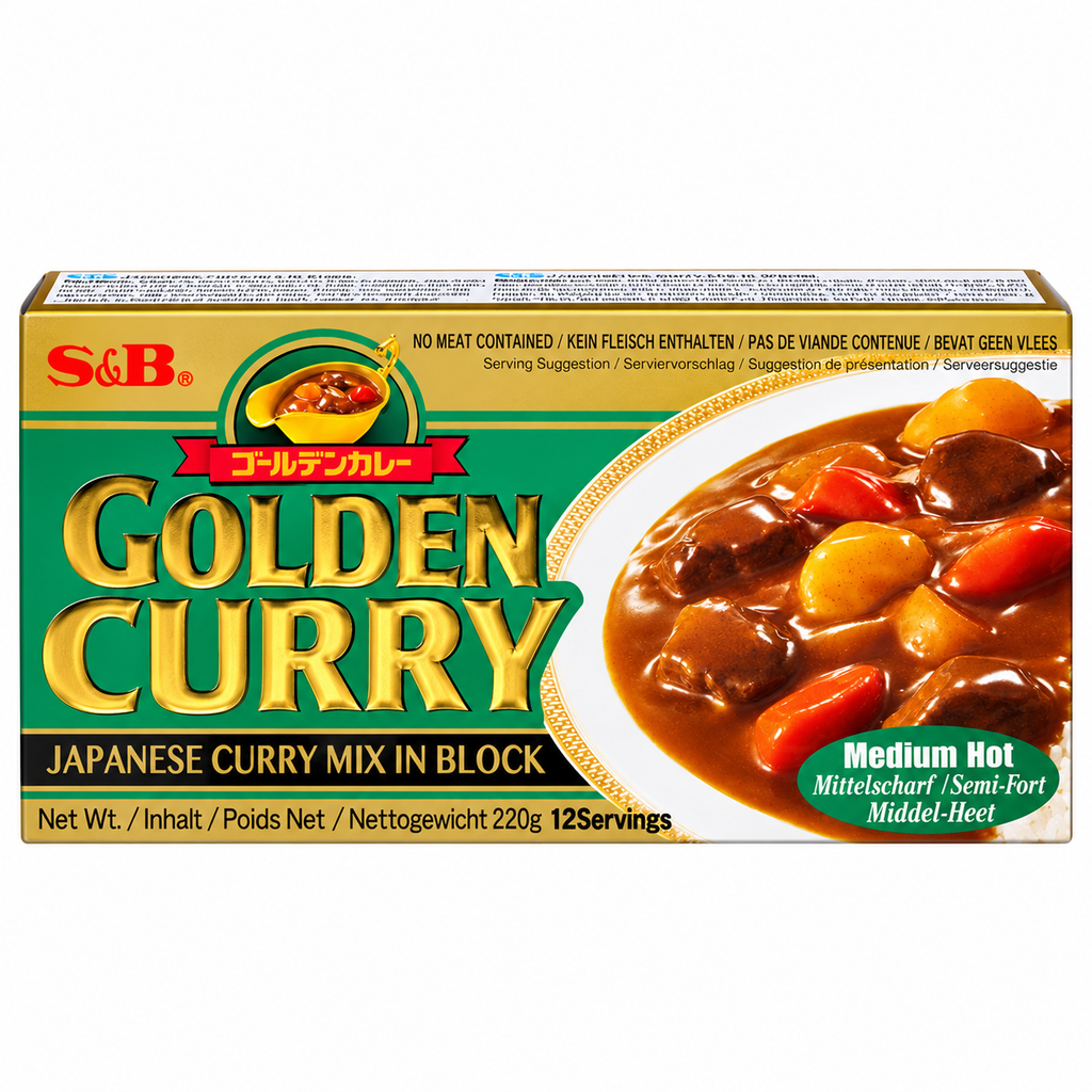 [501191/5P0787] PASTILLA CURRY MEDIO PICANTE *S&B* 中辣咖哩块 220g/60
