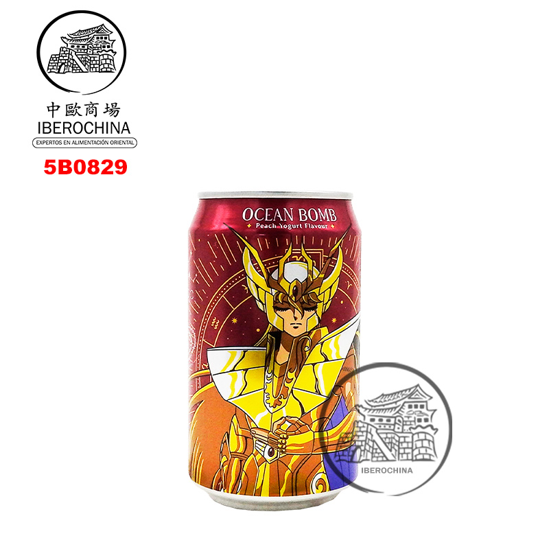 BEBIDA CON YOGUR Y MELOCOTÓN*OCEAN BOMB* 蜜桃乳酸风味汽泡水 330ml/24