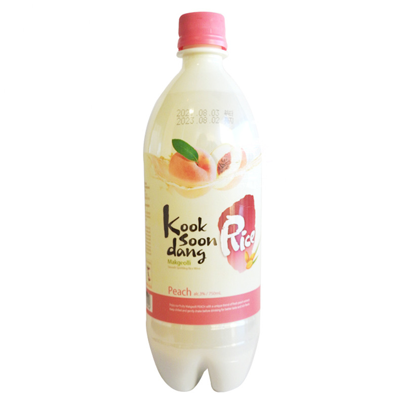 [502925/5V0170] VINO ARROZ MAKGEOLLI MELOCOTON (3%) *KSD* 韩国米酒蜜桃味 750ml/20